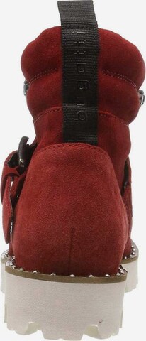 bugatti Lace-Up Ankle Boots in Red