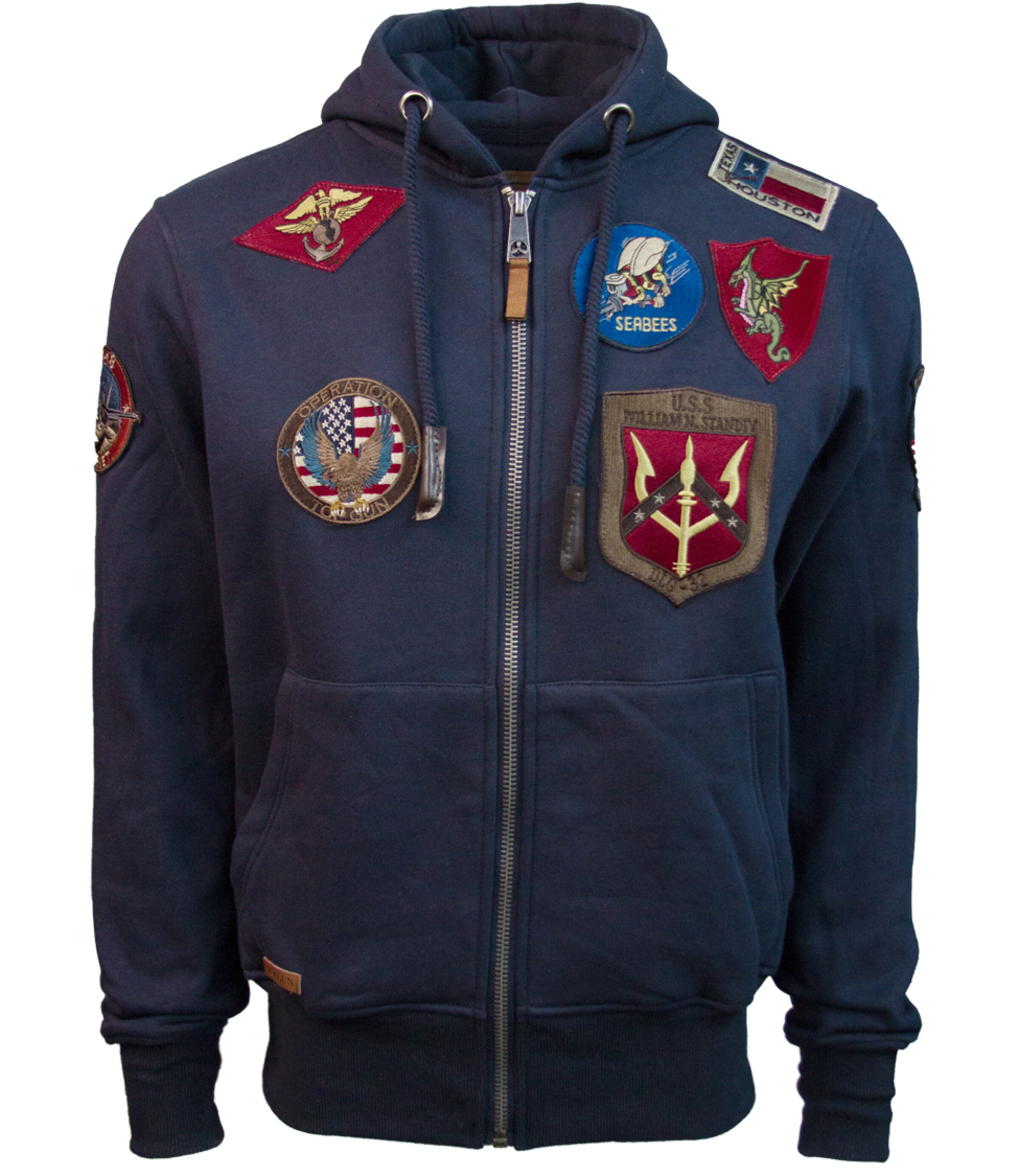 TOP GUN Sweatjacke 'TGD1707' in Blau: Vorderseite