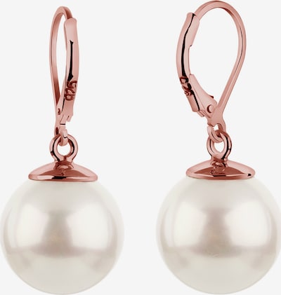 Nenalina Boucles d'oreilles en or rose / blanc perle, Vue avec produit