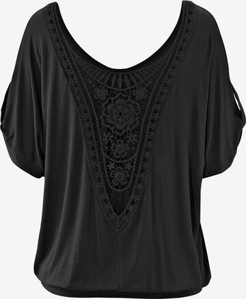 LASCANA Shirt in Black