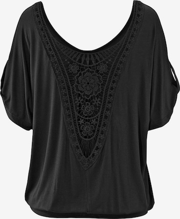 LASCANA Shirt in Zwart