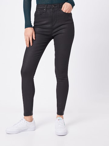 ONLY Skinny Jeans 'ONLFGOSH HW SK COATED LIFE JEANS SOO2034' in Zwart: voorkant