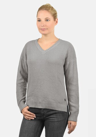 DESIRES Strickpullover 'Ina' in Grau: Vorderseite