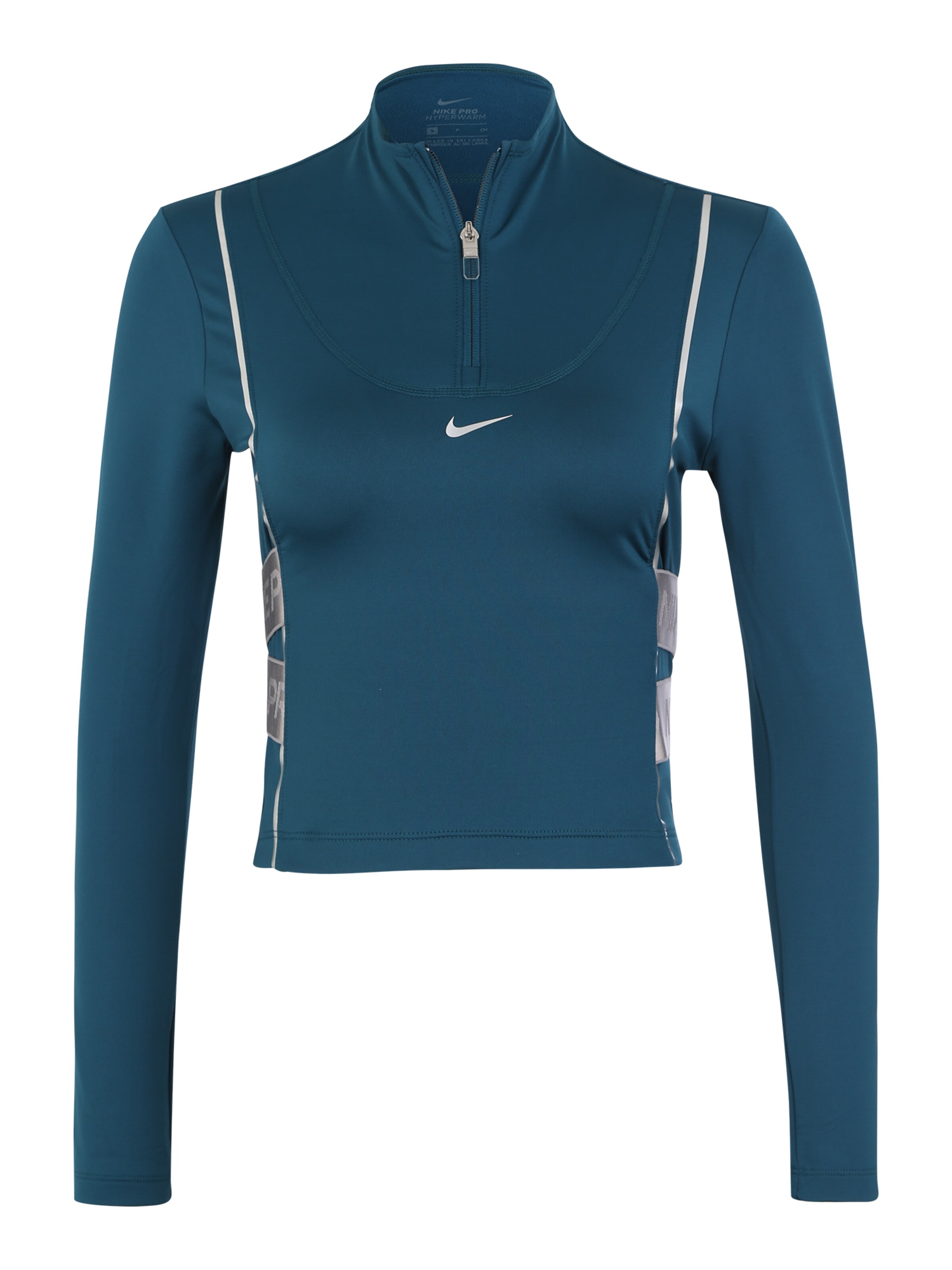 NIKE - Sport-Shirt 'W NP CLN HYPERWARM HZ LS TP' in petrol