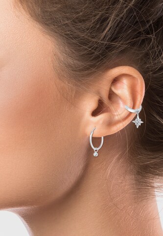 ELLI Oorbellen 'Creole, Earcuff, Sterne' in Zilver