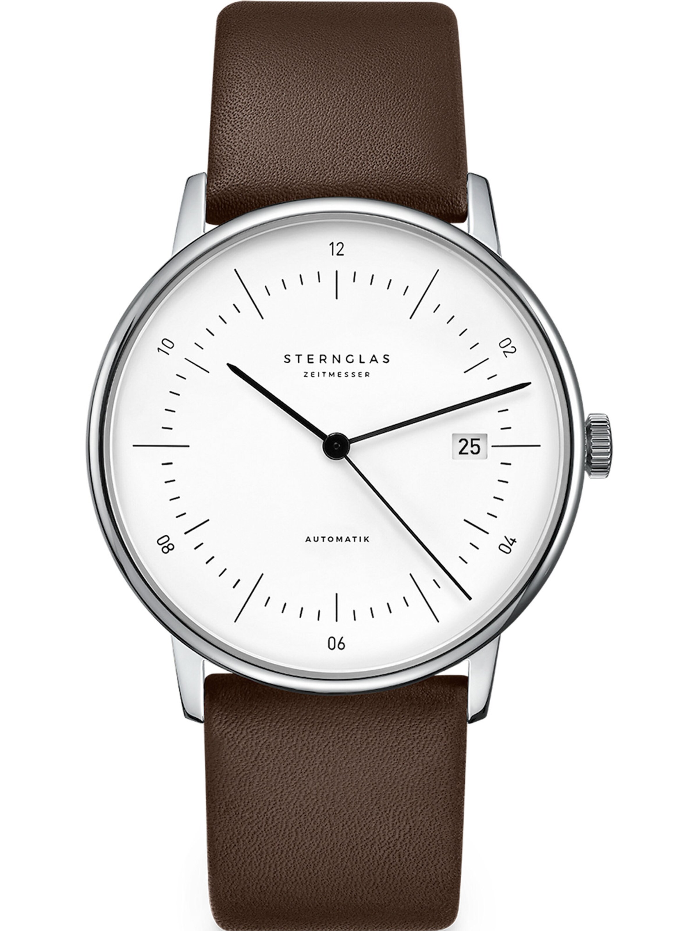 Sternglas Uhr in Braun: Vorderseite