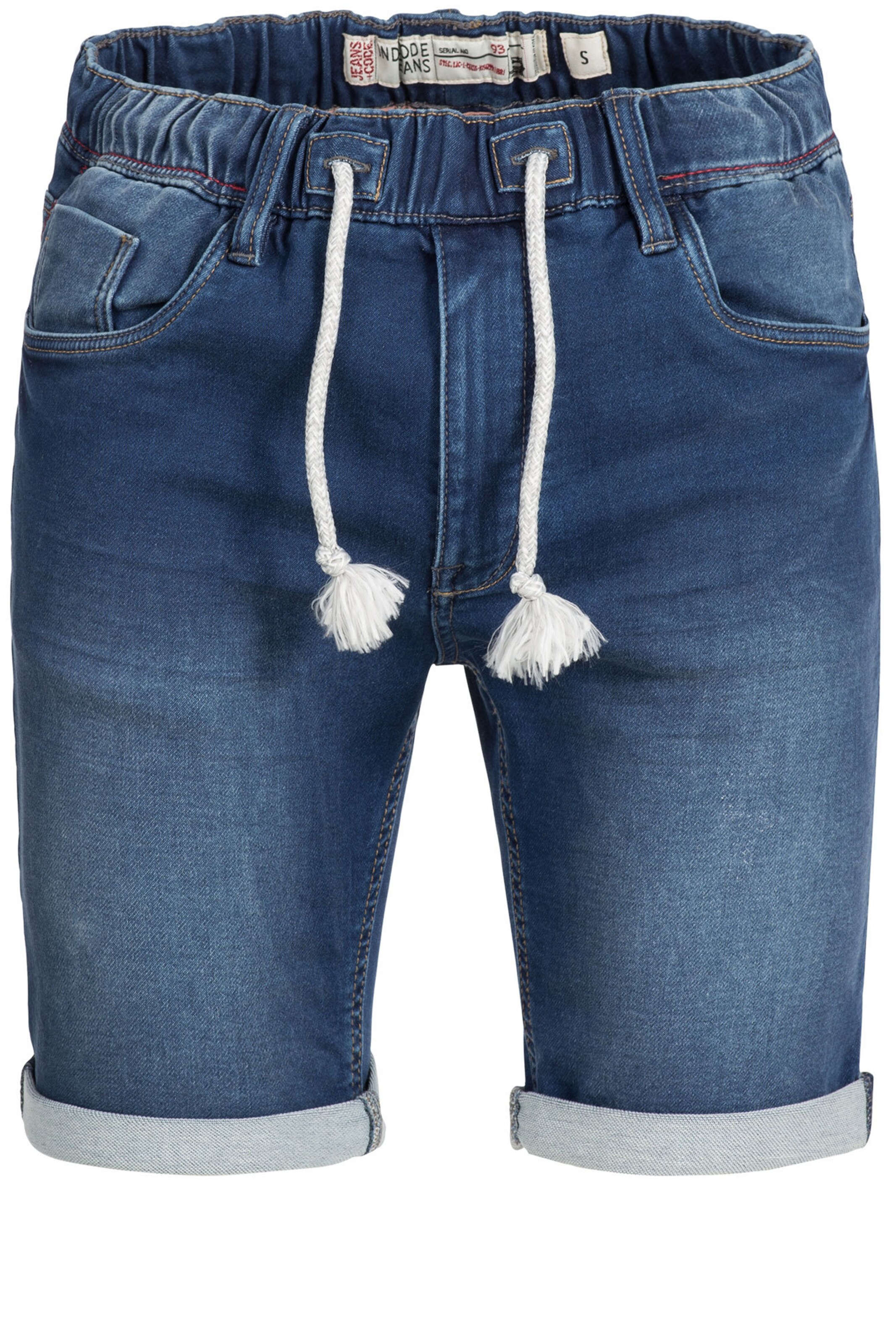 INDICODE JEANS Slimfit Broek ' Kadin Shorts ' in Blauw: voorkant