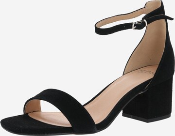 Sandales à lanières 'Ivette Sandal' SPM en noir : devant