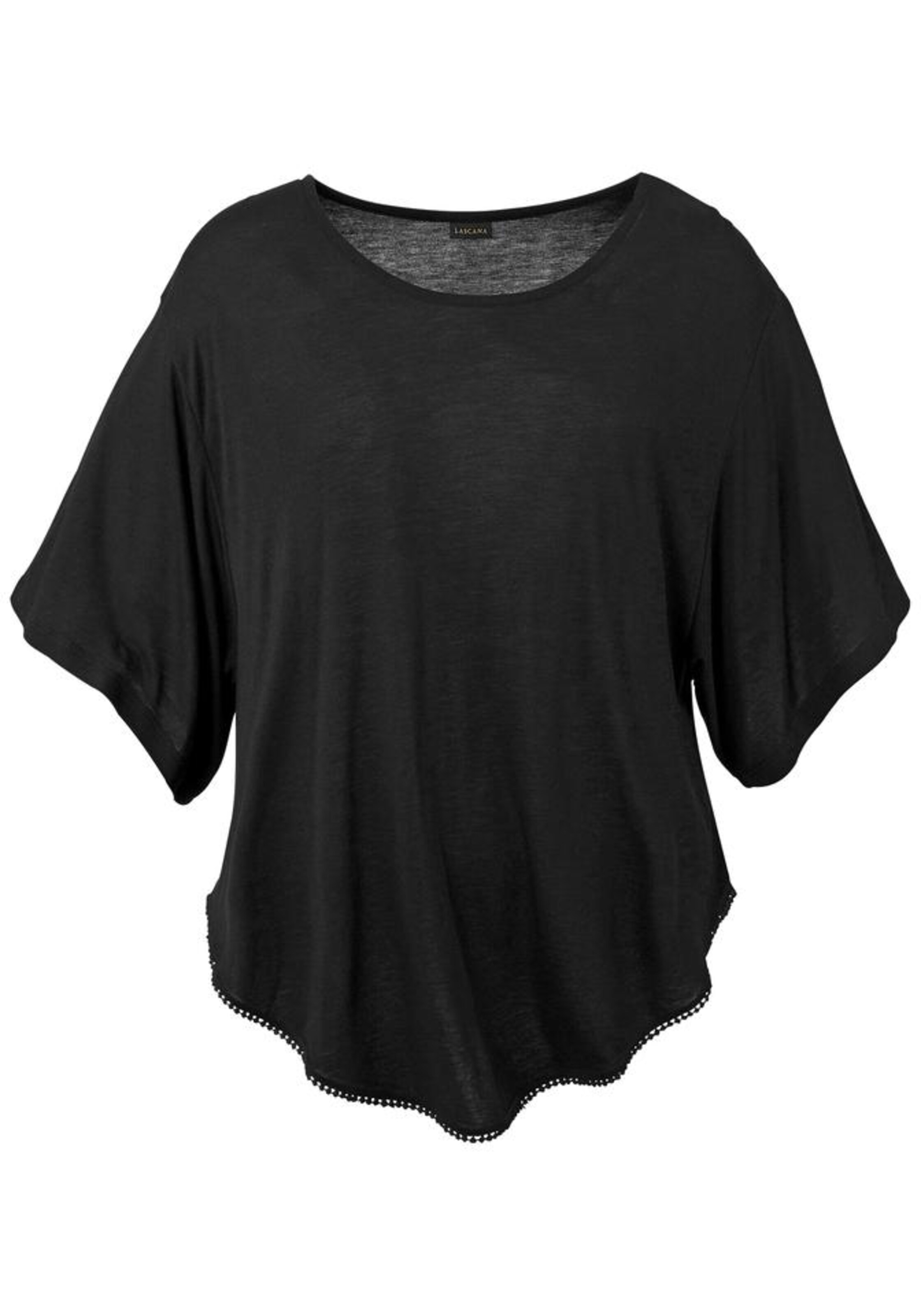 LASCANA - Strandshirt in schwarz