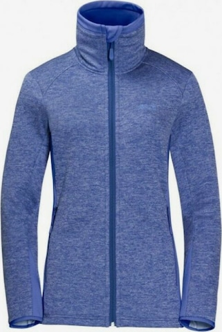 JACK WOLFSKIN Athletic Fleece Jacket in Blue: front