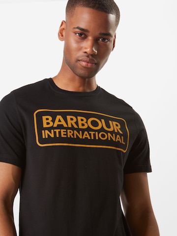 Barbour International T-Shirt 'Essential Large Logo Tee' in Schwarz