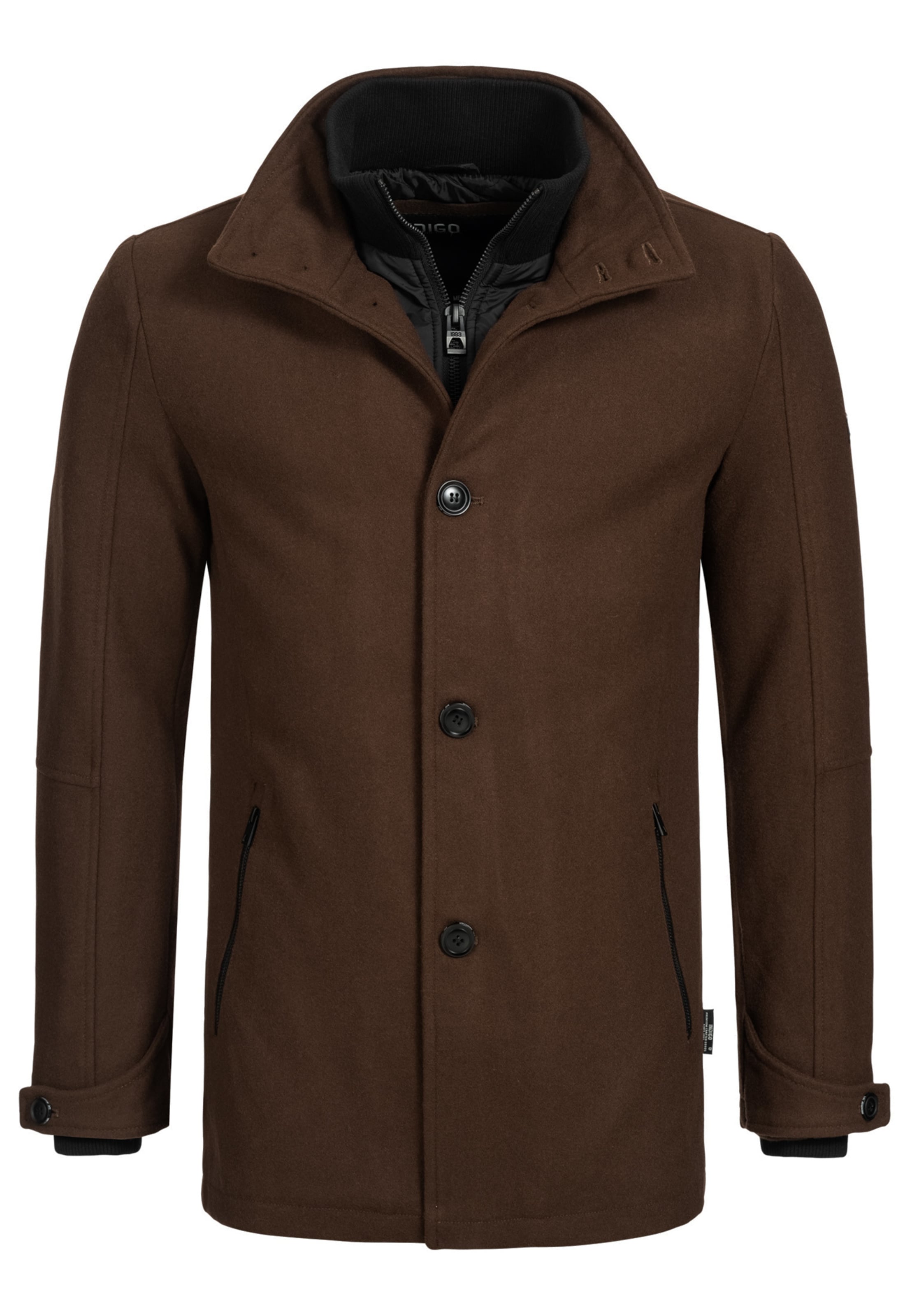 INDICODE JEANS Tussenjas 'Brittany' in Bruin: voorkant