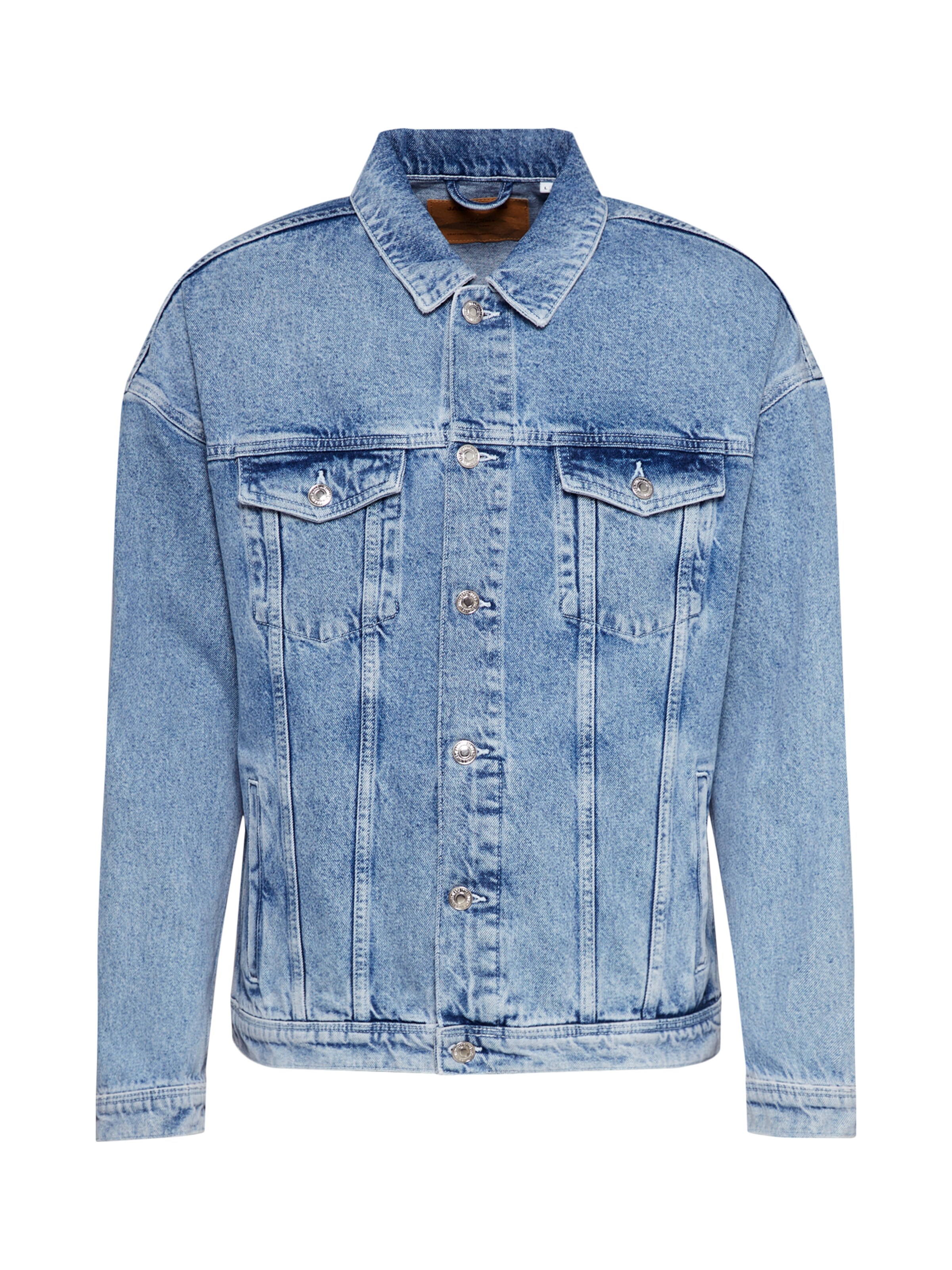 JACK & JONES - Tussenjas 'JEAN JACKET CJ 194 OVERSIZE' in de kleur Blauw denim