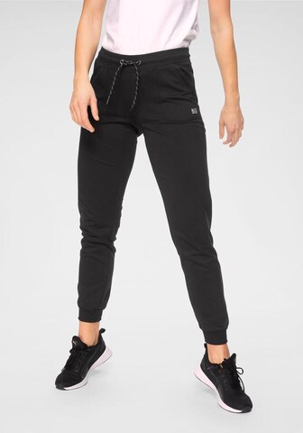 H.I.S Tapered Pants in Black: front