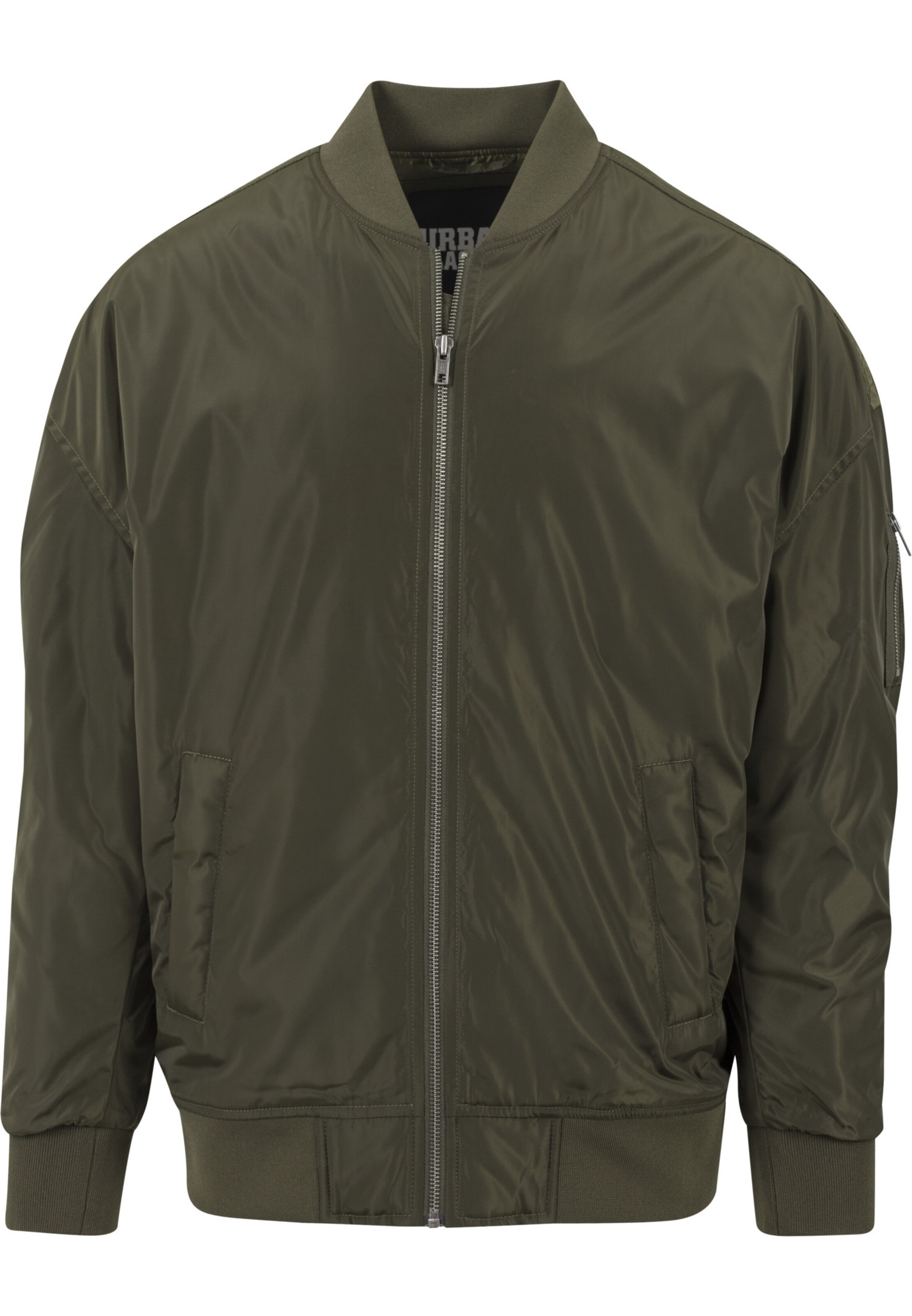 Veste mi-saison Urban Classics en vert : devant