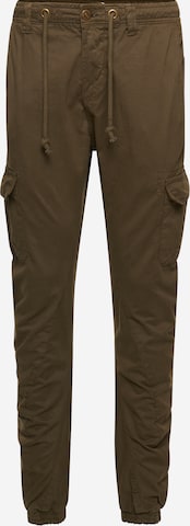 Pantalon cargo Urban Classics en marron : devant