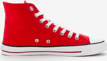 Ethletic High-Top Sneakers in Red