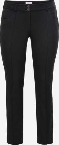 SHEEGO Tapered Bügelfaltenhose in Schwarz: predná strana