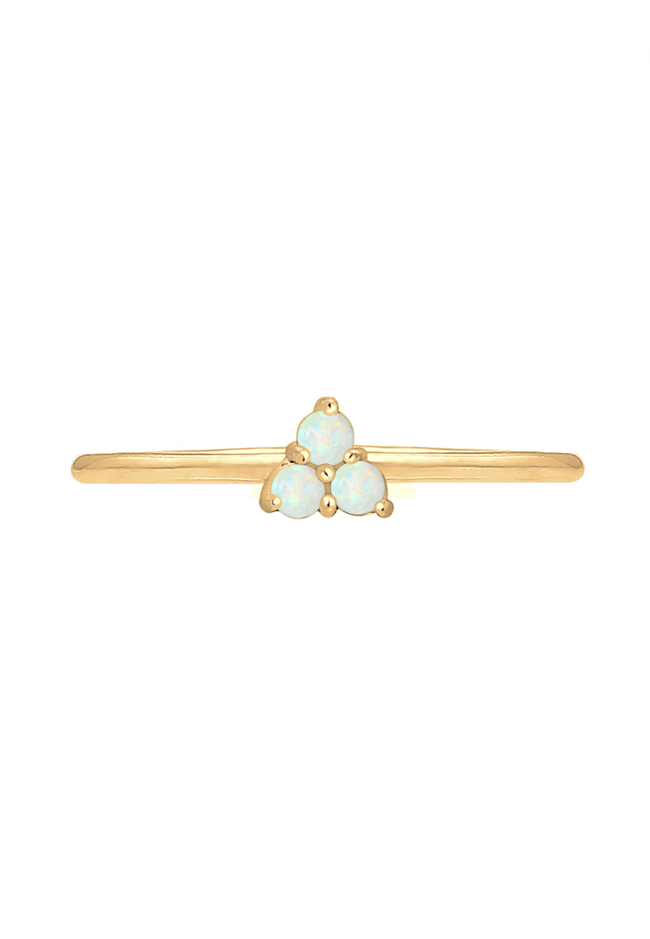 ELLI Ring 'Opal' in Gold: Vorderseite