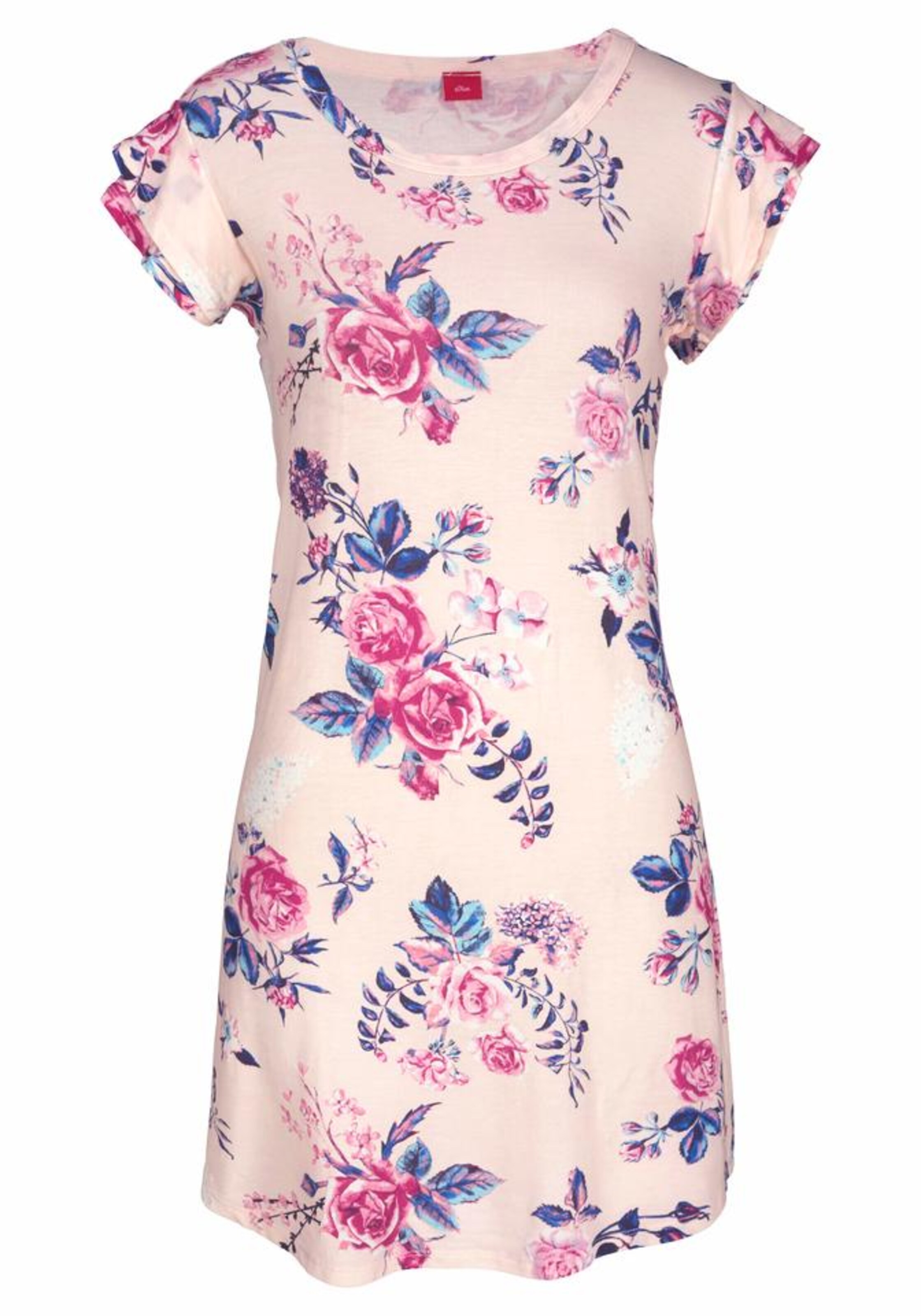 s.Oliver - Bodywear Nachthemd mit Volants in blau