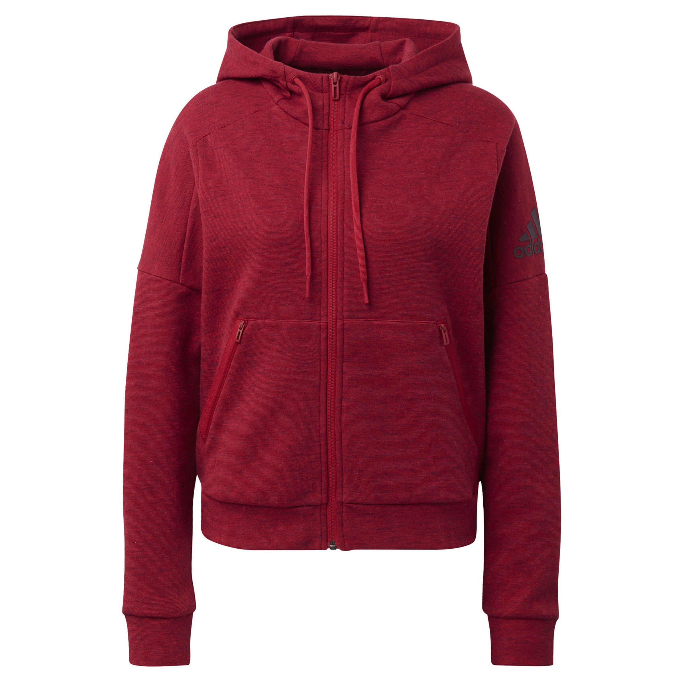 ADIDAS Athletics - Hoodie in rotmeliert