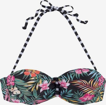 VENICE BEACH Bandeau-Bikini-Top in Schwarz: predná strana