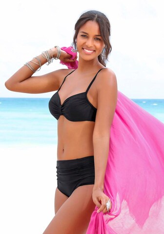 LASCANA - Clásico Bikini en negro: frente