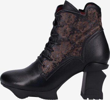 Laura Vita Lace-Up Ankle Boots in Black