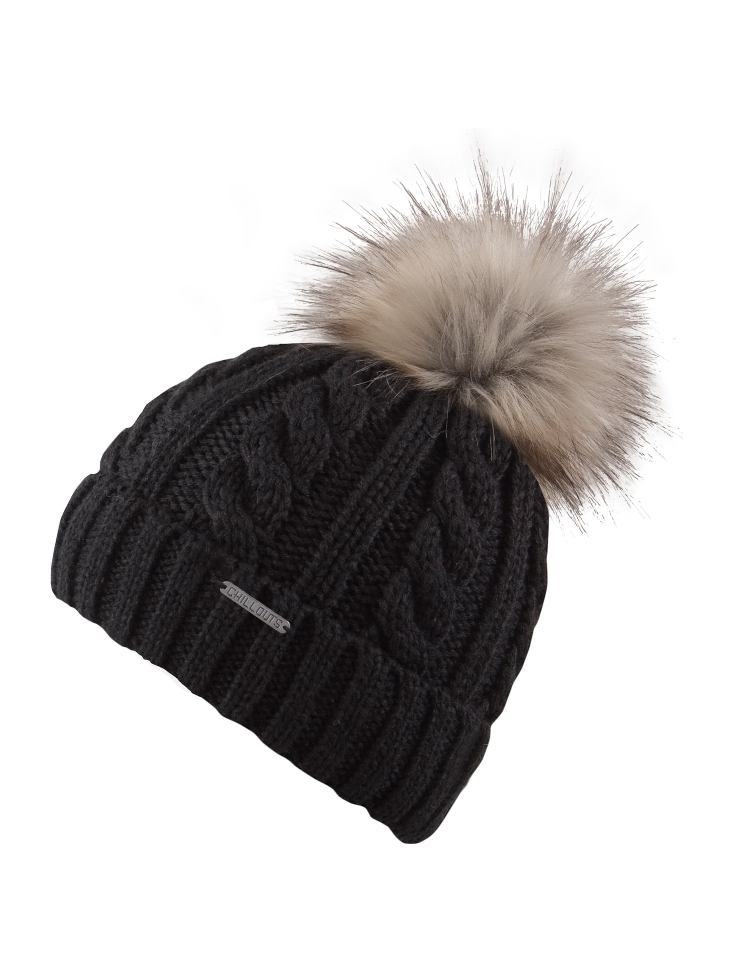 juoda chillouts Megzta kepurė 'Joan': priekis