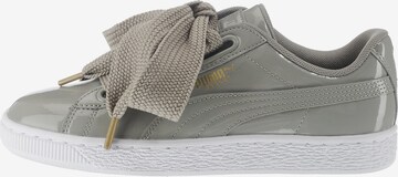 PUMA Sneakers 'Basket Heart Patent' in Grey