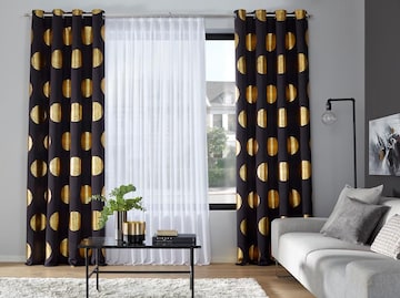 MY HOME Curtains & Drapes in Black: front