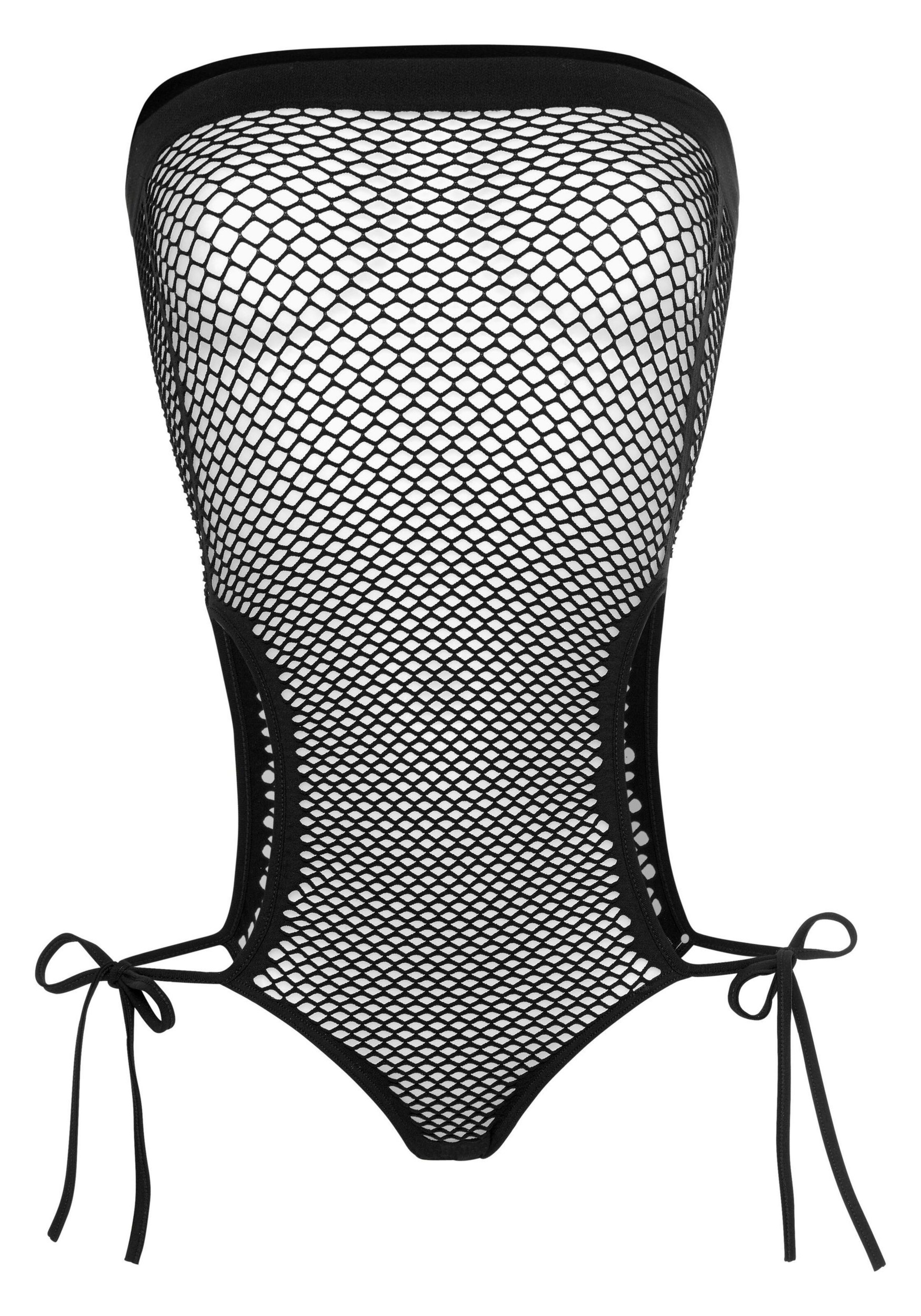 PETITE FLEUR GOLD - Netzbody in schwarz