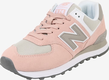 Baskets basses 'WL574' new balance en rose : devant