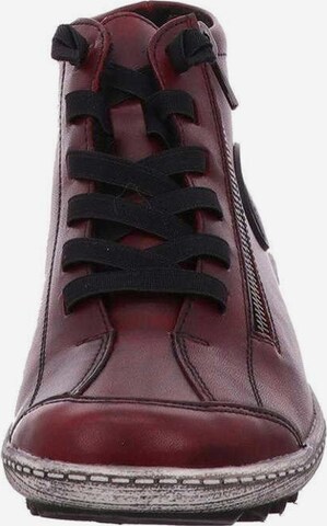 REMONTE Lace-Up Ankle Boots in Red