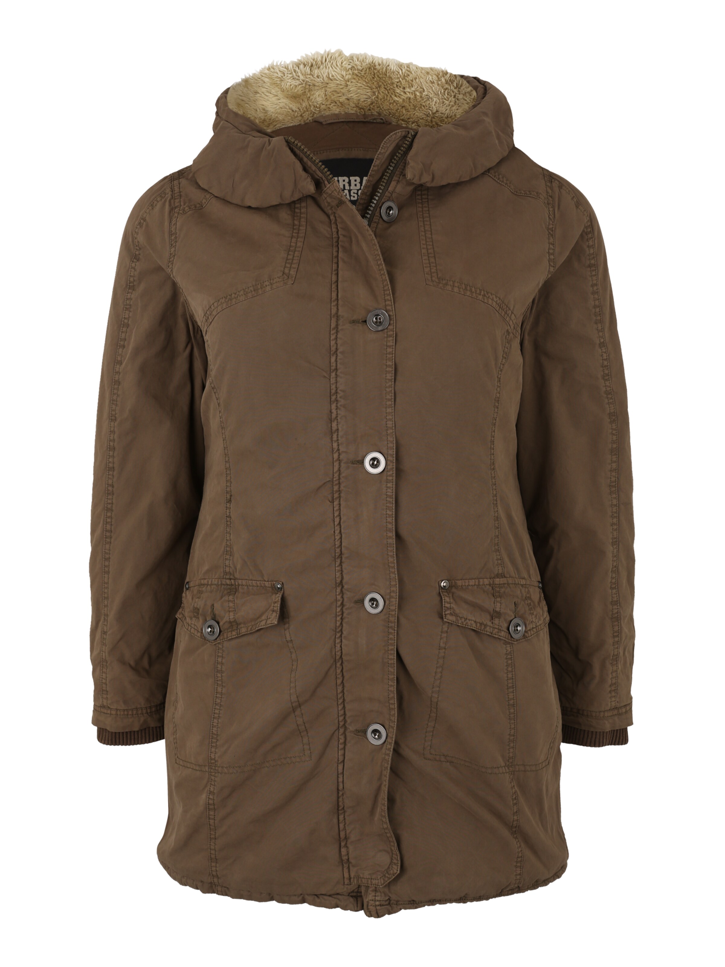 Urban Classics - Winterparka in de kleur Olijfgroen