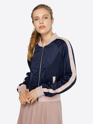 Urban Classics Between-Season Jacket in Blue: front