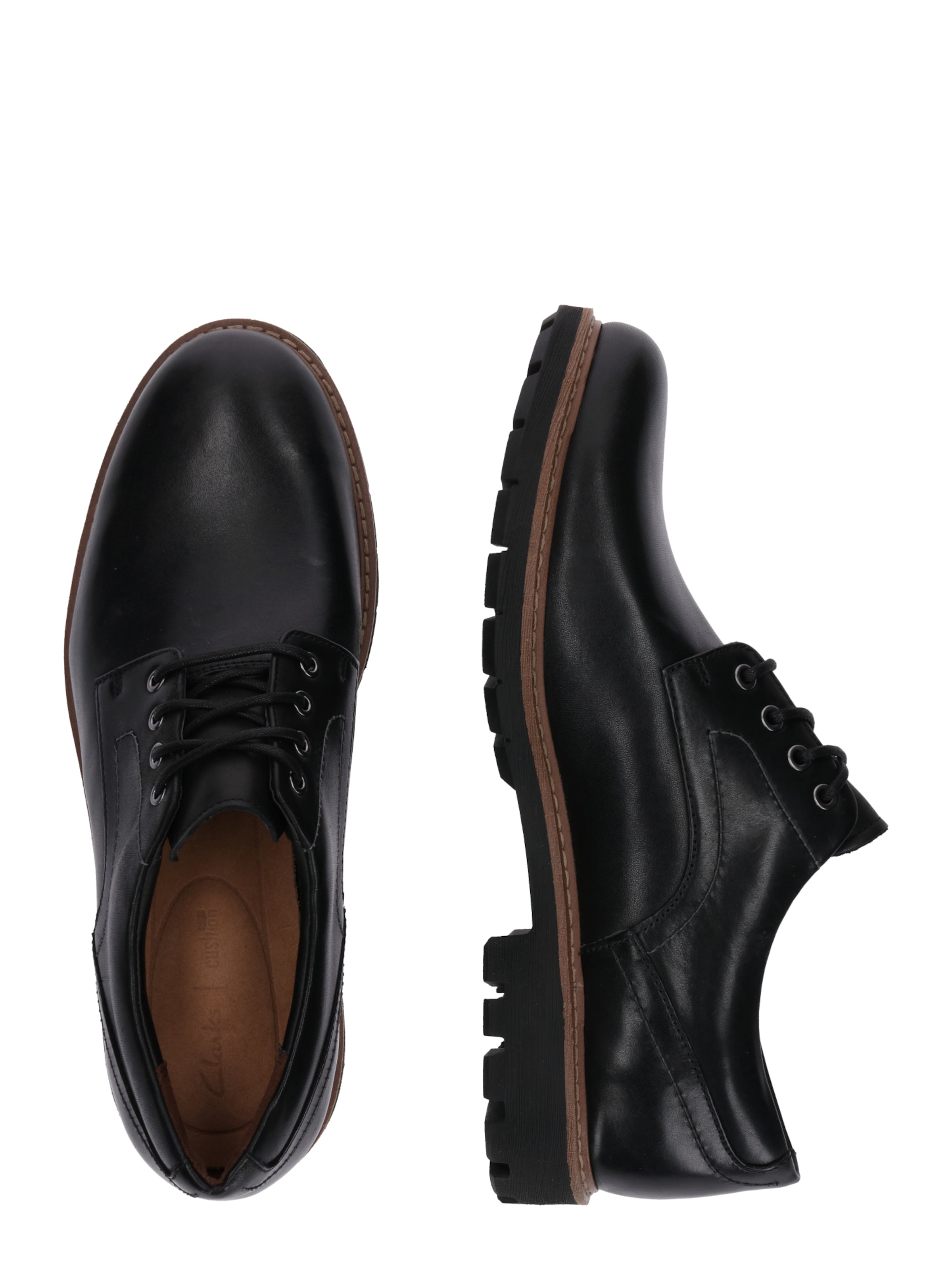 CLARKS Δετό παπούτσι 'Batcombe Hall' σε μαύρο: πλευρά