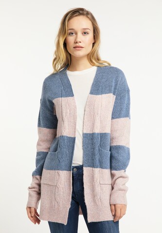 Usha Knit Cardigan in Blue: front