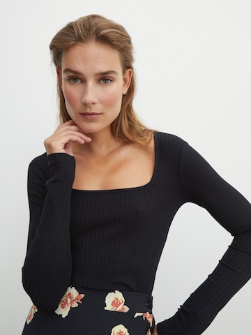 EDITED Shirt 'Valeria' in Schwarz: Vorderseite