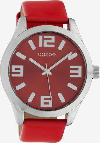 OOZOO Analog Watch in Red: front