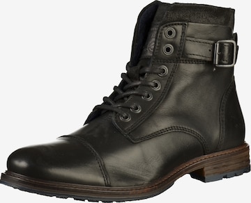 MUSTANG Veterboots in Zwart: voorkant