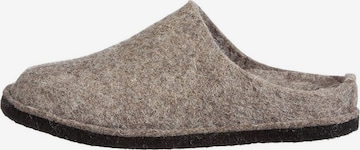 HAFLINGER Slippers in Brown: front