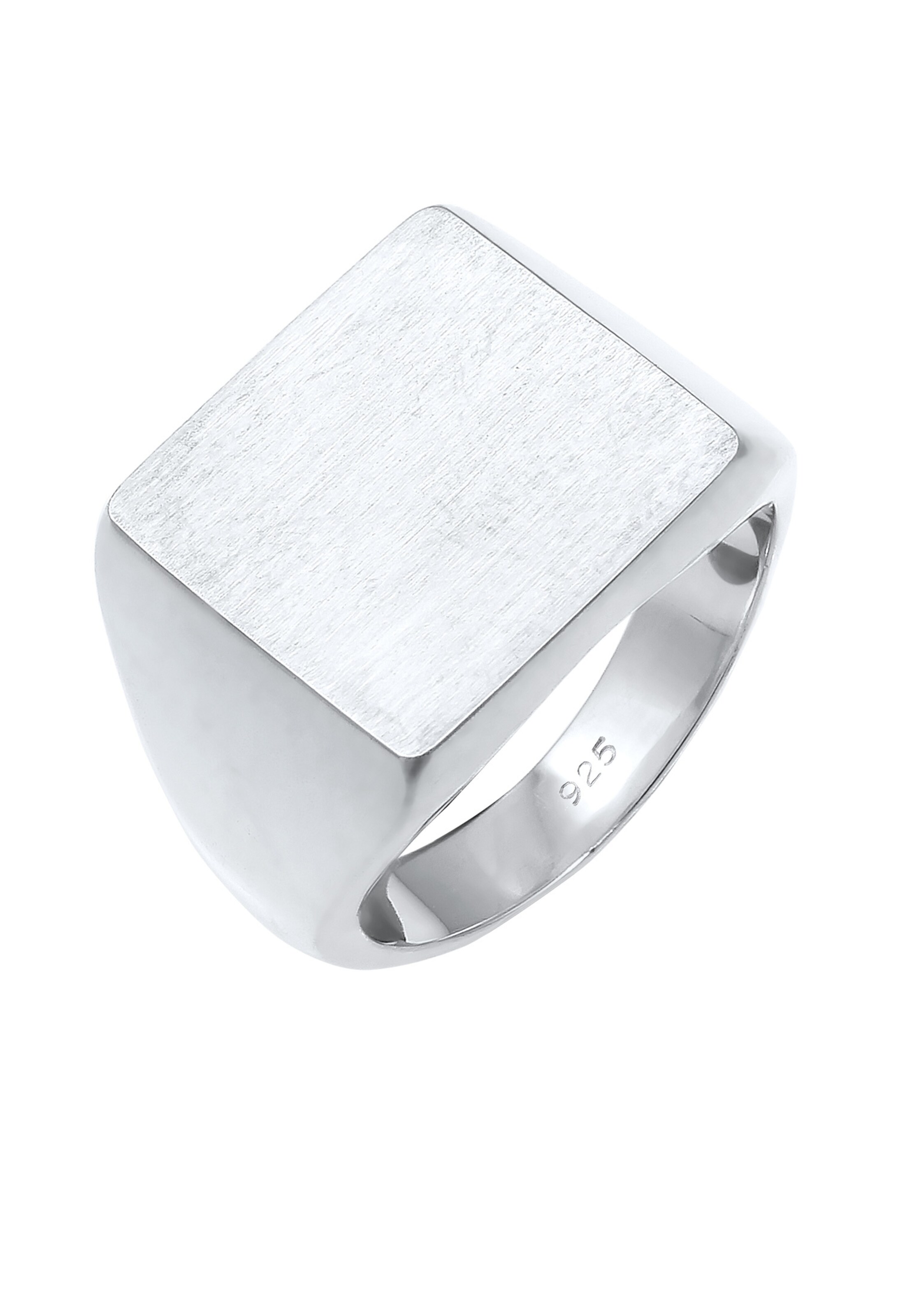 ELLI Ring Siegelring, Trend, Geo in Silber: Vorderseite