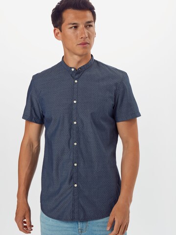 Coupe regular Chemise TOM TAILOR DENIM en bleu : devant