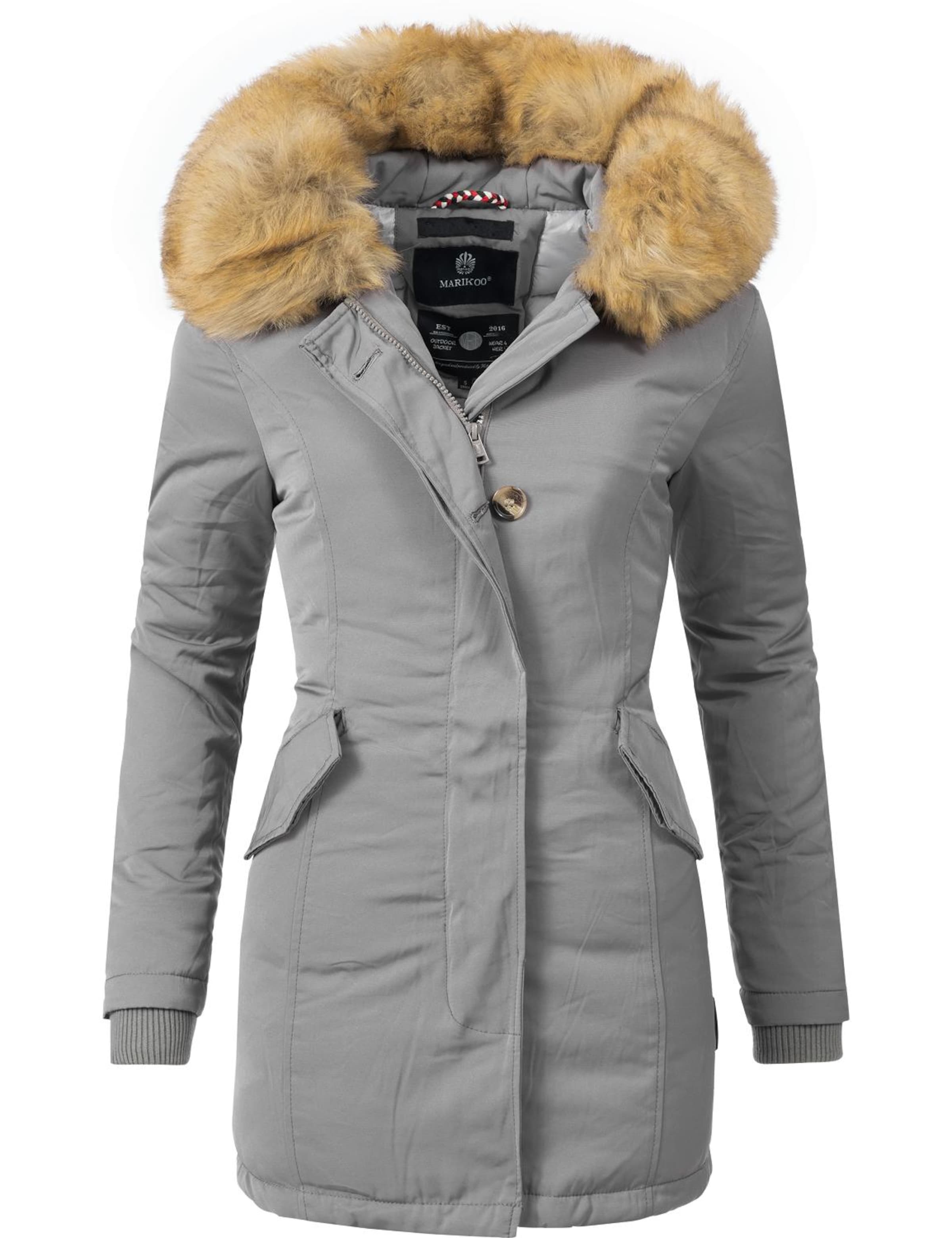 MARIKOO Téli parka 'Karmaa' - szürke: elől