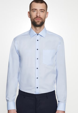 SEIDENSTICKER Regular fit Бизнес риза в синьо