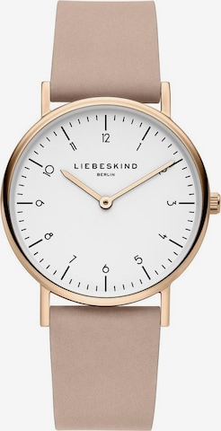 Liebeskind Berlin Analoog horloge in Beige: voorkant