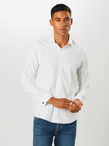 BURTON MENSWEAR LONDON Regular fit Overhemd in Wit: voorkant