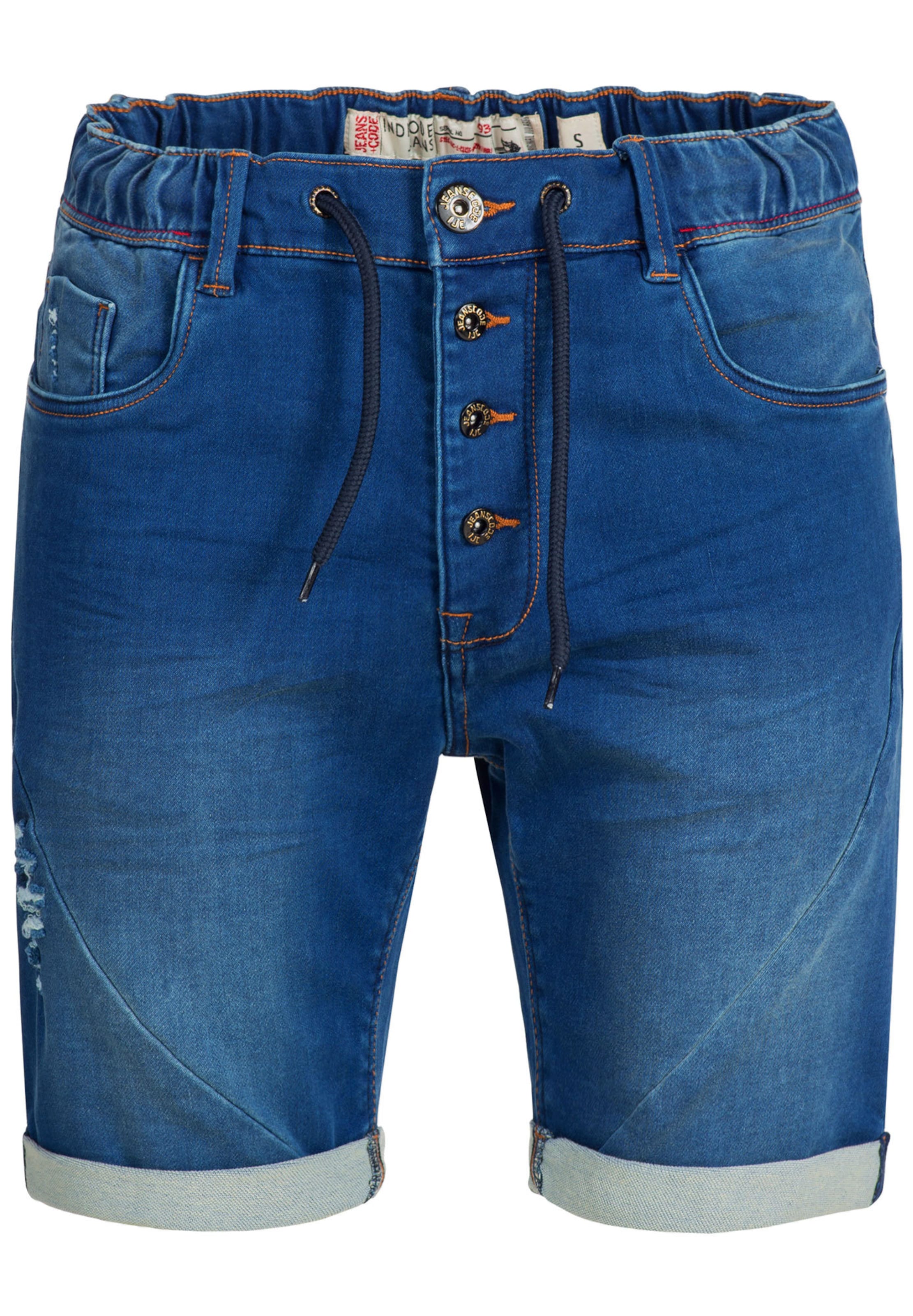 INDICODE JEANS Shorts 'Piano' in Blau: Vorderseite