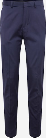 BURTON MENSWEAR LONDON Slim fit Pleated Pants in Blue: front